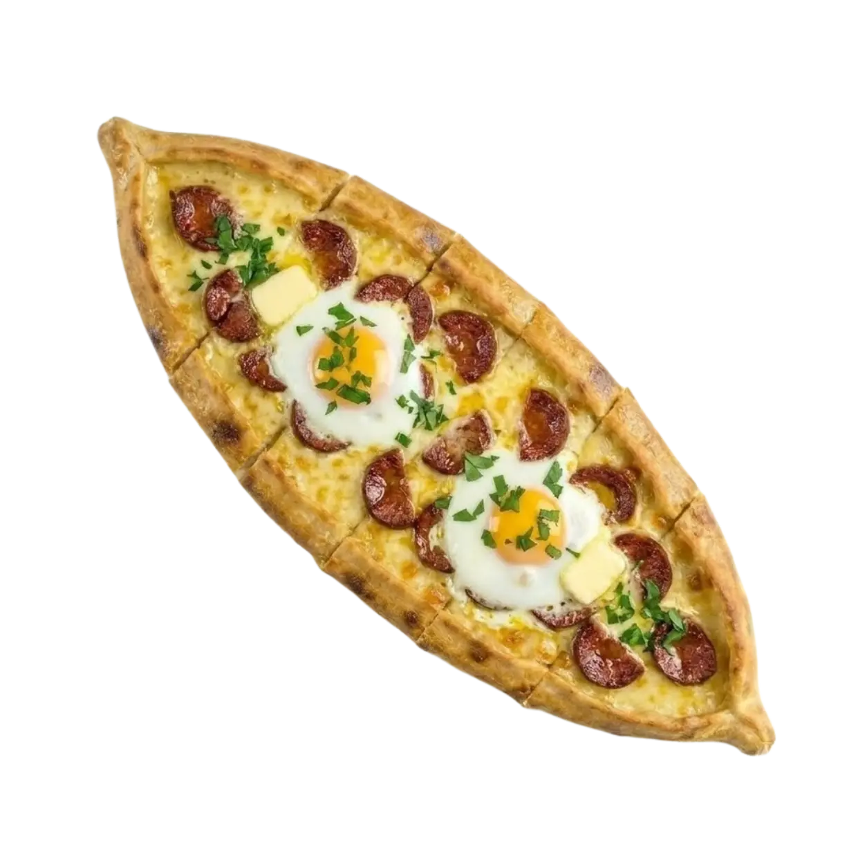 Sucuklu Kaşarlı Yumurtalı Pide