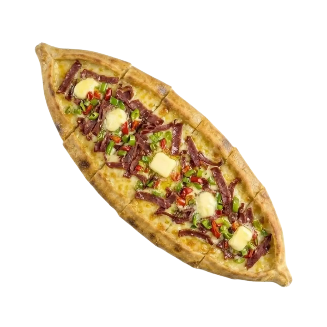 Pastırmalı Kaşarlı Biberli Pide