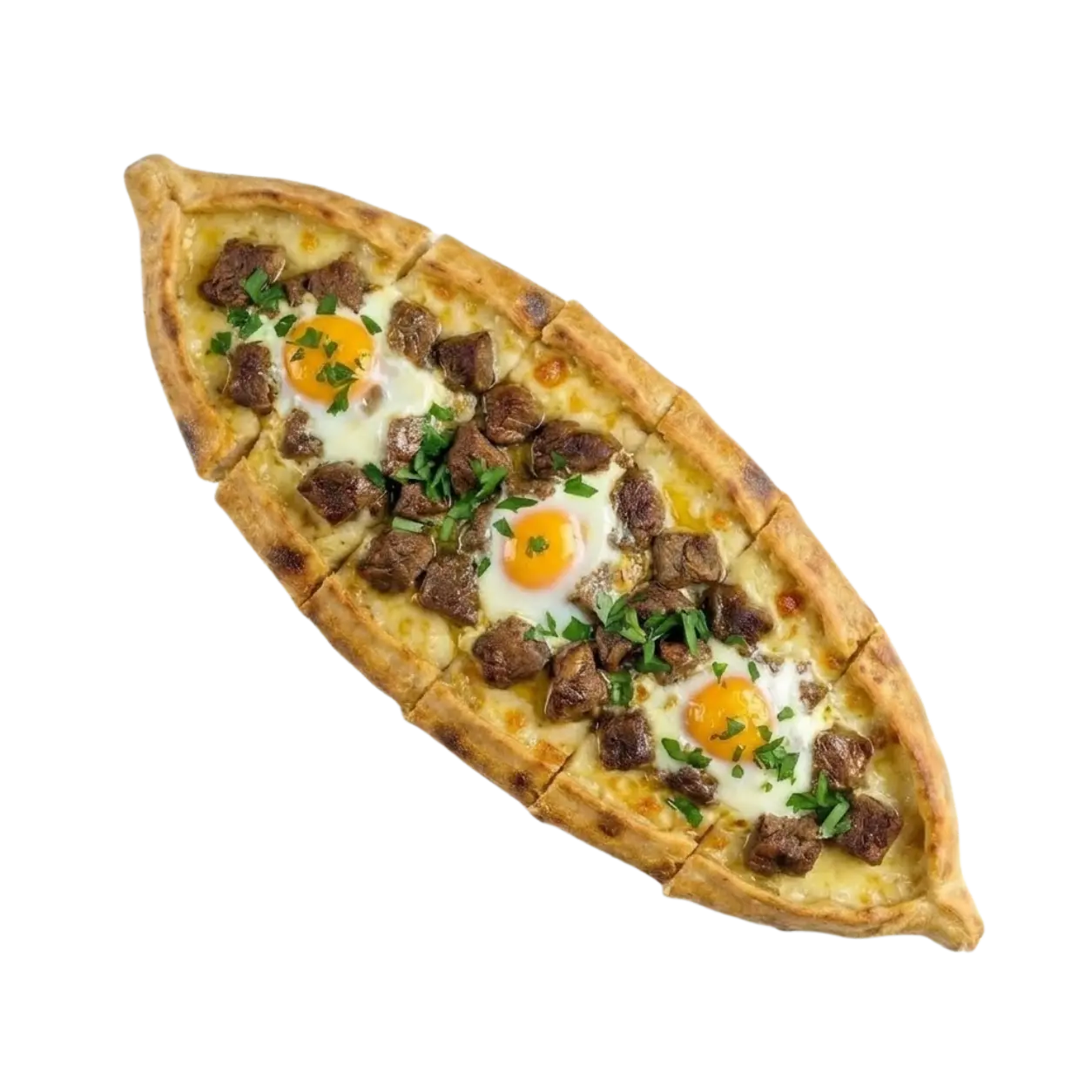 Kavurmalı Yumurtalı Kaşarlı Pide